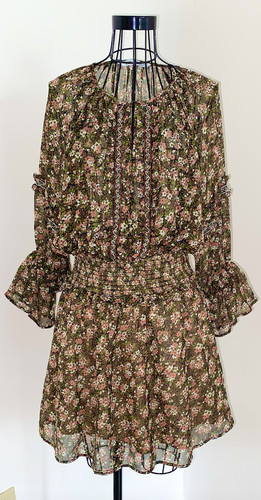 Zara kleid blümchen stickerei - blümchen,
